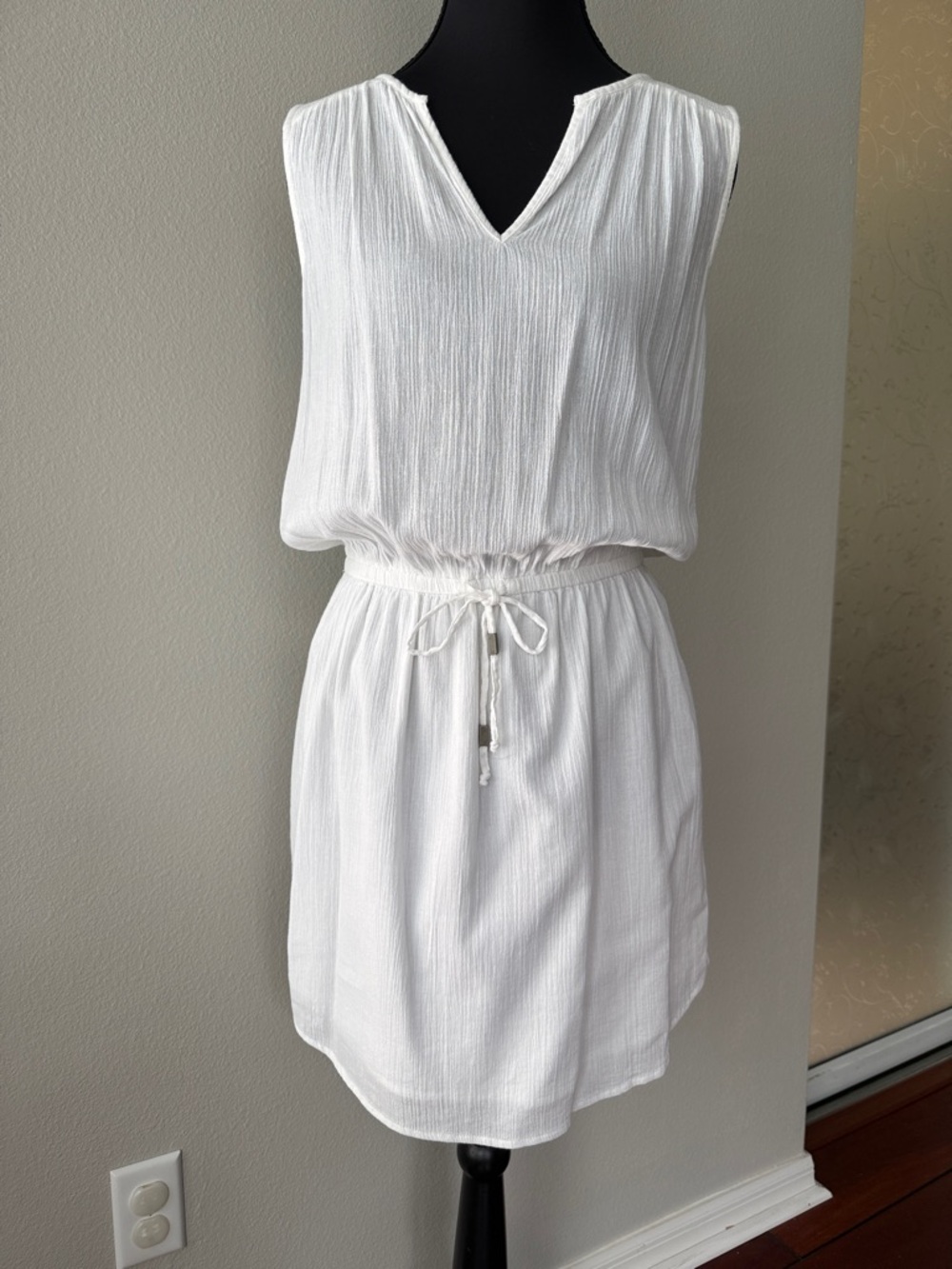 Banana Republic Factory White Sleeveless Mini Dress